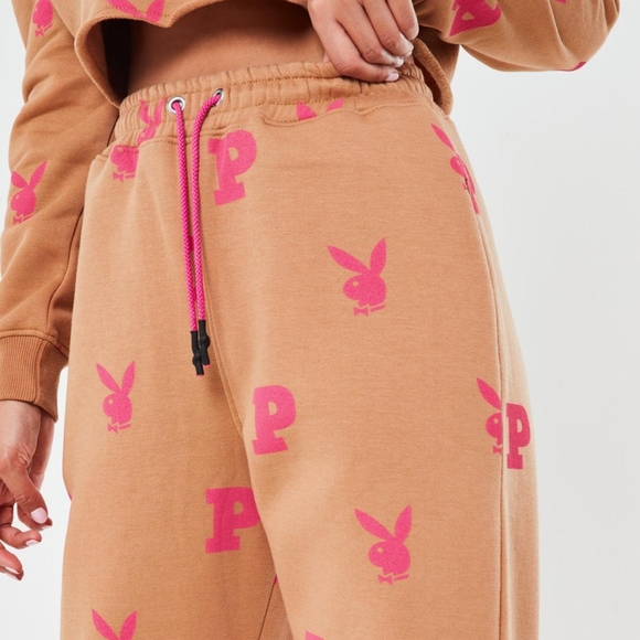 Missguided Pants - PLAYBOY X BUNNY JOGGERS